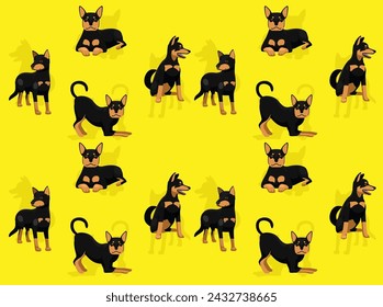 Dog Kelpie Cartoon Cute Seamless Wallpaper Background