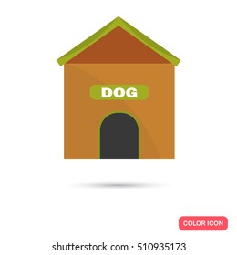 Dog kennel color icon. Flat design. Pet shop theme