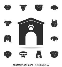 Dog kennel icon. Detailed set of dog silhouette icons. Premium graphic design. One of the collection icons for websites, web design, mobile app