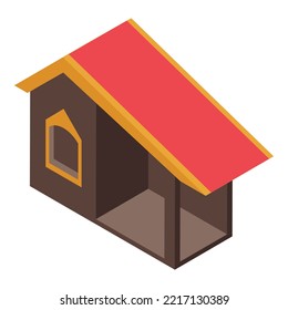 Dog kennel icon isometric vector. Puppy house. Pet home