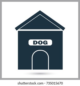 Dog kennel simple icon for web and mobile design