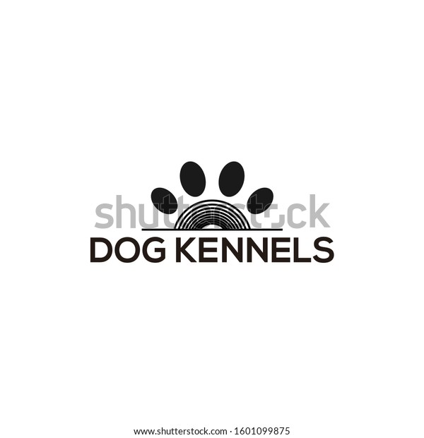 Dog Kennels Logo Design Concept Vector Stock Vector (Royalty Free