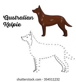 Dog / Kids Games / Educational / Australian Kelpie/ connect the dots