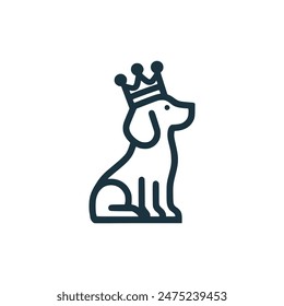 dog king professional business logo vector illustration template design