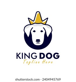 dog king vector illustration logo design