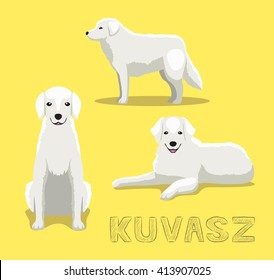 Dog Kuvasz Cartoon Vector Illustration