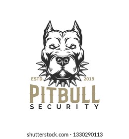Dog label isolated on white. Vector illustration.