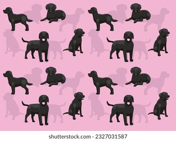 Hund Labrador Brown Coat Cute Cartoon Nahtlose Bildschirmhintergrund