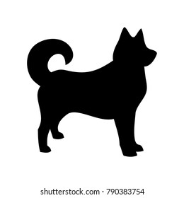 Silhouette Dog Vector Simple Image Dog Stock Vector (Royalty Free ...