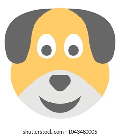 
A dog laughing expression shown via smiley

