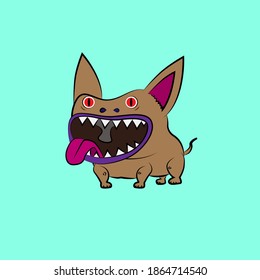 dog laughing out loud, streetwear or t-shirt design