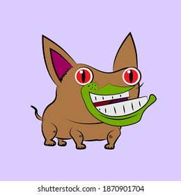 dog laughing out loud, streetwear or t-shirt design