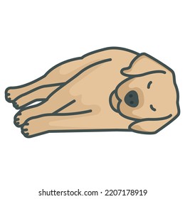 Dog Laying vector icon for commercial use