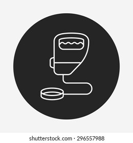 dog lead line icon