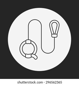 dog lead line icon