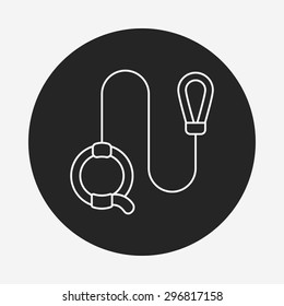 dog lead line icon