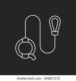 dog lead line icon