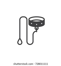 Dog leads icon vector, filled flat sign, solid pictogram isolated on white. Symbol, logo illustration.