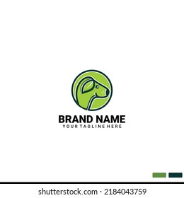 Dog Leaf Logo Design Vector