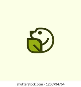 Dog Leaf Naturally Creative Abstract Business Logo