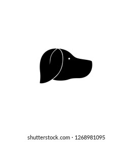 dog and leaf. negative space dog logo  