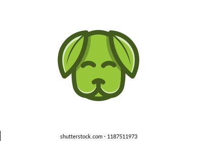 Dog Leaf, Pet Healthy Logo Designs Inspiration, Vector Illustration