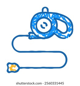 dog leash doodle icon sketch vector. dog leash sign. isolated symbol illustration