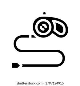 dog leash glyph icon vector. dog leash sign. isolated contour symbol black illustration