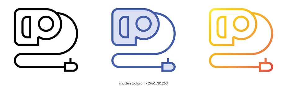 dog leash icon. Linear, Blue Fill and Gradient Style Design Isolated On White Background
