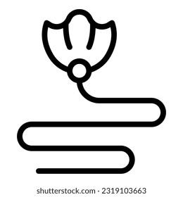 Dog leash icon outline vector. Pet toy. Animal accessory