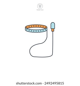 Dog Leash icon symbol vector illustration isolated on white background