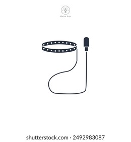 Dog Leash icon symbol vector illustration isolated on white background