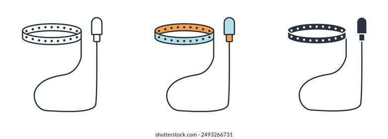 Dog Leash icon symbol vector illustration isolated on white background
