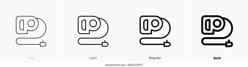 dog leash icon. Thin, Light Regular And Bold style design isolated on white background
