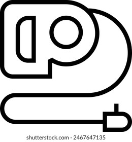 dog leash icon. Thin linear style design isolated on white background