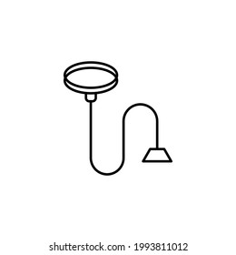 dog leash icon vector line style. pet shop icon design. isolated on white background