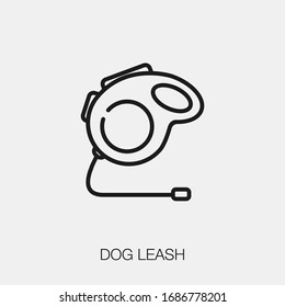 dog leash icon vector. Linear style sign for mobile concept and web design. dog leash symbol illustration. Pixel vector graphics - Vector.