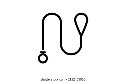 dog leash icon vector icon simple perfect pixel outline design with white background good for pet shop
