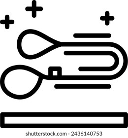 Dog leash Line Icon Vector Design