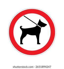Sinal de regulamento de coleira de cão exibido em um espaço público indicando requisitos de coleira para proprietários de animais de estimação