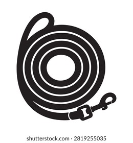 Собака Leash Простой Силуэт Векторный Дизайн