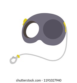 Dog leash tape color vector icon. Flat design