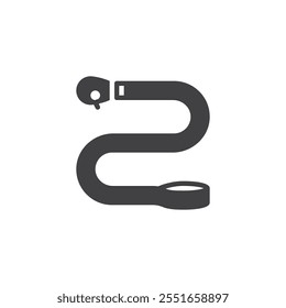 Dog leash vector icon. filled flat sign for mobile concept and web design. Pet leash glyph icon. Symbol, logo illustration. Vector graphics