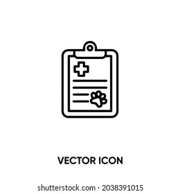 Dog leash vector icon. Modern, simple flat vector illustration for website or mobile app.Veterinary report symbol, logo illustration. Pixel perfect vector graphics	