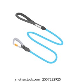 Dog Leash, Veterinary Flat Vector Illustration