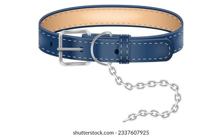 dog leather collar vector illustration isolated on white background