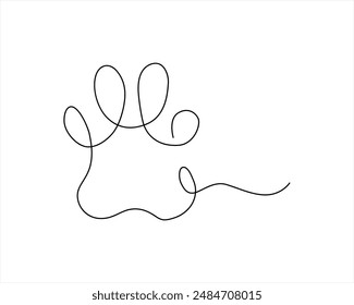 dog leg one line art continuous one line drawing logo.