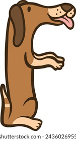 Dog Letter Alphabet Vector Element
