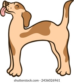 Elemento de vector de alfabeto de letra de perro