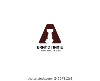 a dog letter logo design